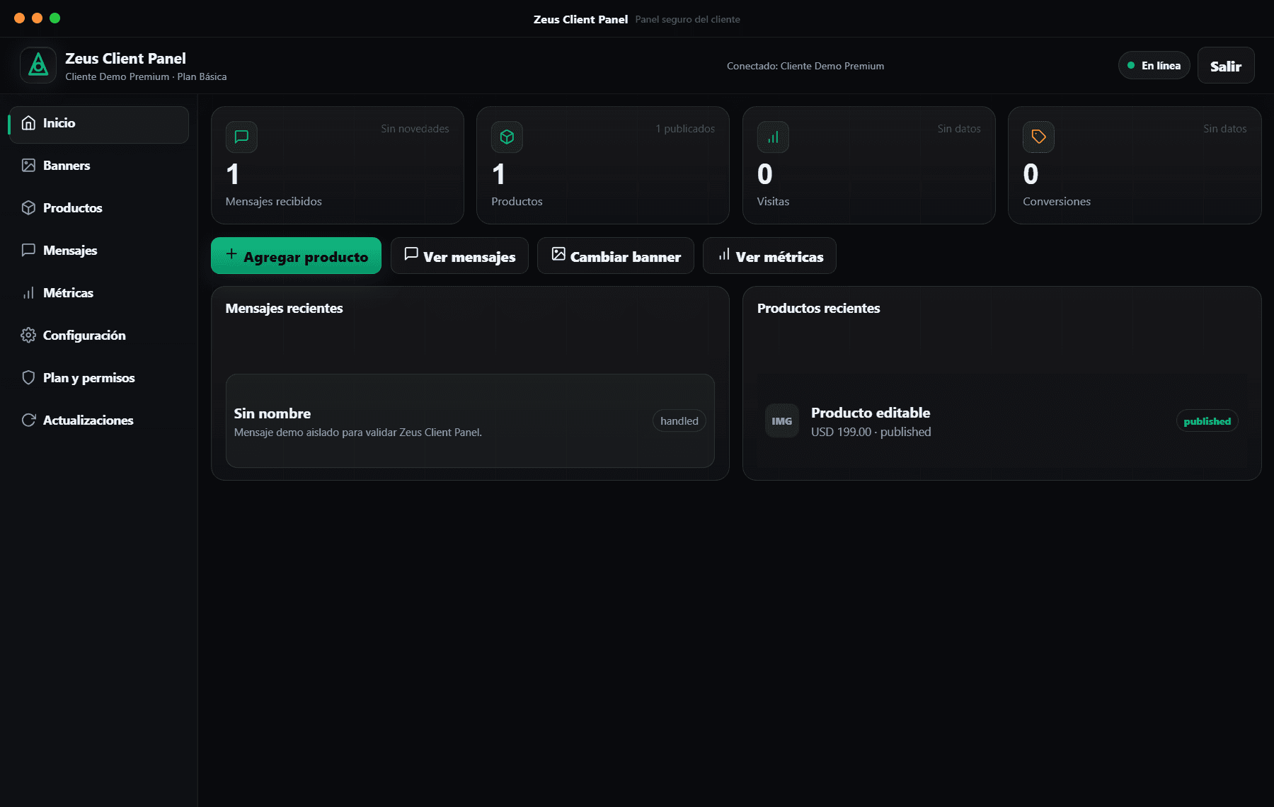 Zeus Client Panel